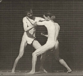 Plate 340 Boxing, open hand — figure reference